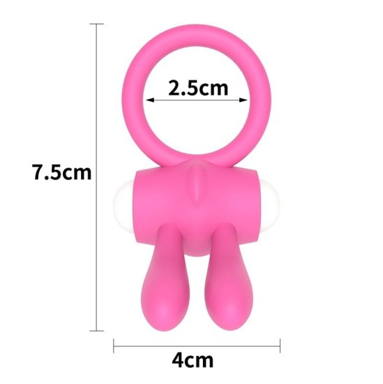 Lovetoy Vibreeriv Cockring Power Clit Pink