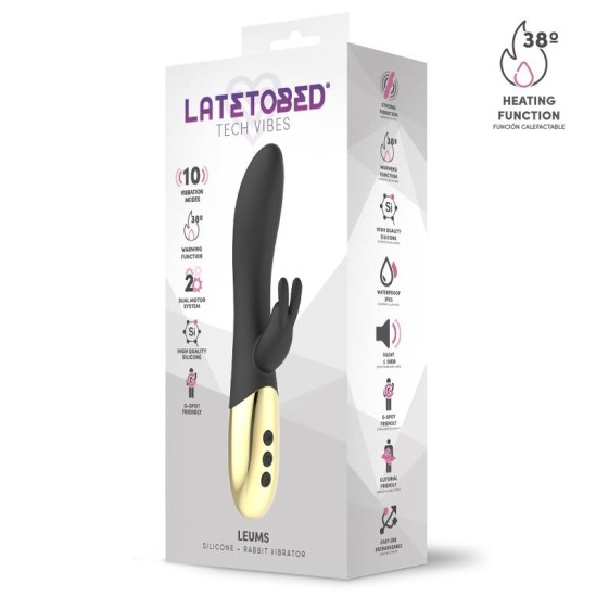 Latetobed Leums Rabbit Vibe ar Warming Functio G Spot Magnetic USB