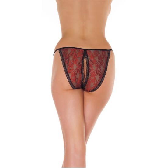 Amorable Rimba Open Brief Red One Size