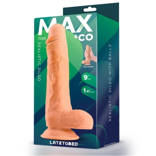 Max & Co Tods reālistisks dildo ar sēkliniekiem 9 miesu