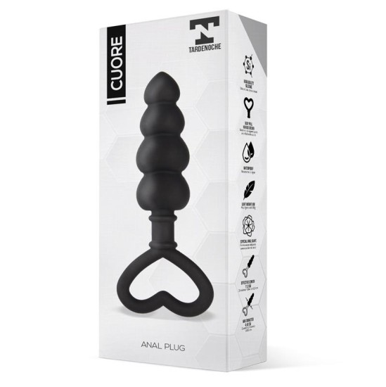 Tardenoche Cuore Anal Plug Silicone Black