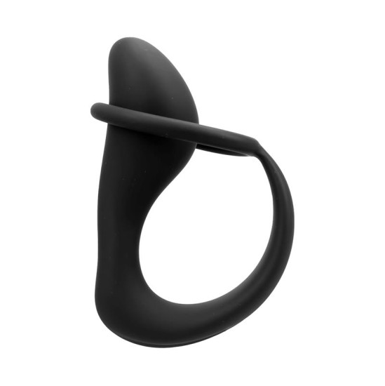 Tardenoche Randal Butt Plug with Penis Ring Silicone Black