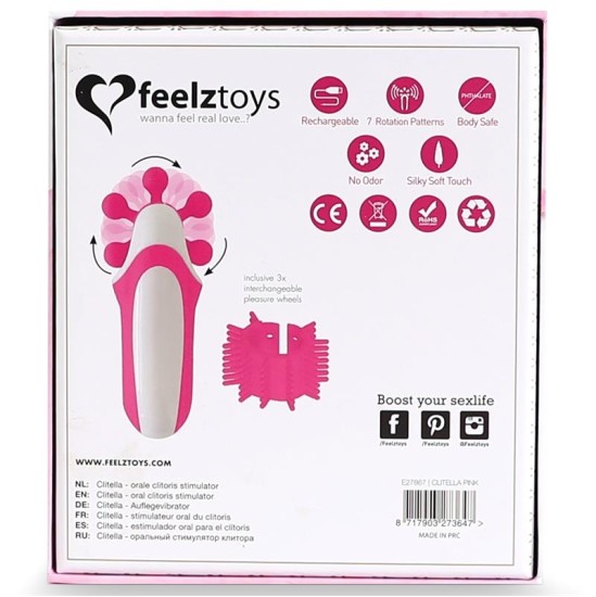 Feelztoys Clitella Oral Clitoral Stimulator Rozā