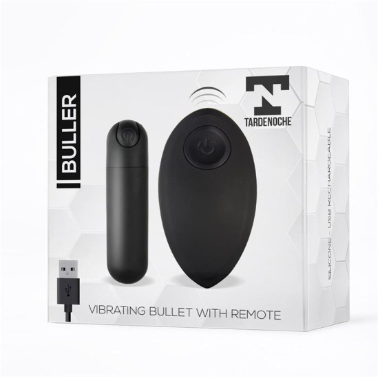 Tardenoche Buller Vibrating Bullet kaugjuhtimispult USB silikoonmust