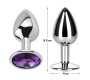 Afterdark Butt Plug with Jewel Purple Amethyst Size L Aluminium