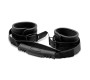 Intoyou Black Shadow Vegan Leather Cuffs with Handle