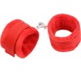 Intoyou Bdsm Line Handcuffs with Velcro with Long Fur Red