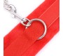 Intoyou Bdsm Line Handcuffs with Velcro with Long Fur Red