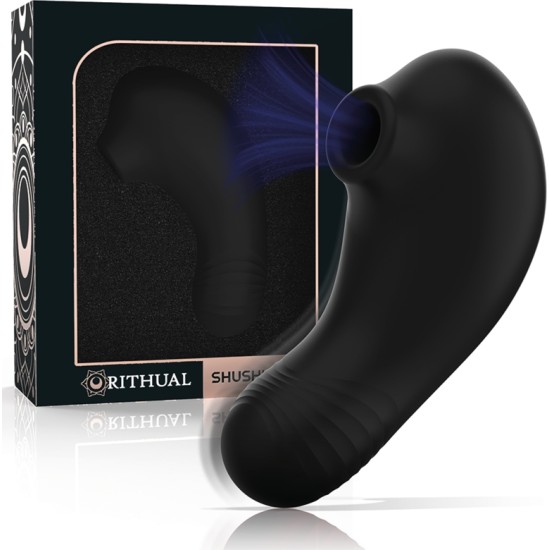 Rithual SHUSHU PRO STIMULATOR CLITORAL 2 POWERFULL MOTORS melns