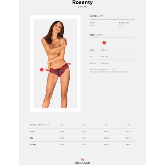 Obsessive Panties & Thong Obsessive – ROSENTY PÜSIKUD XS/S