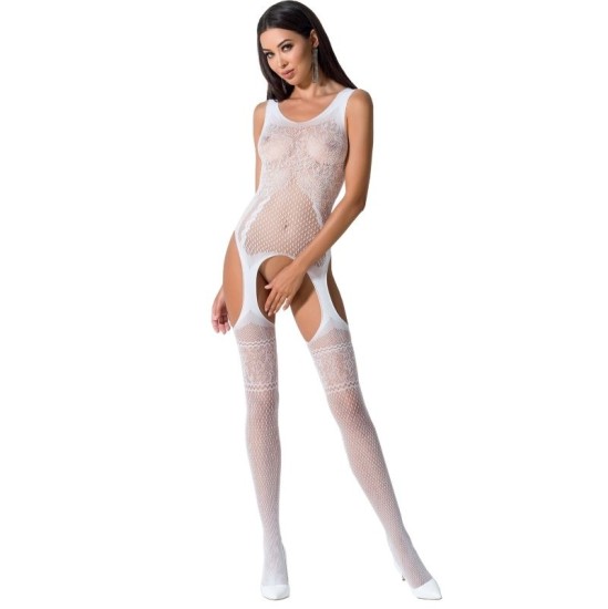 Passion Woman BS061 Balta BODYSTOCKING Viens izmērs