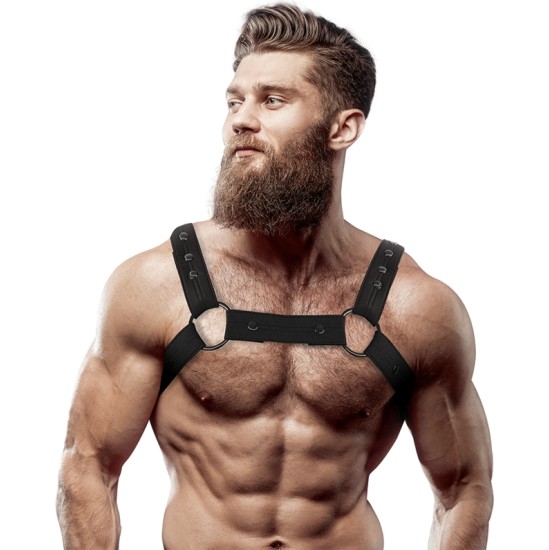 Fetish Submissive Attitude ADJUSTABLE NEOPRENE CHEST SPORTS HARNESS FOR MEN