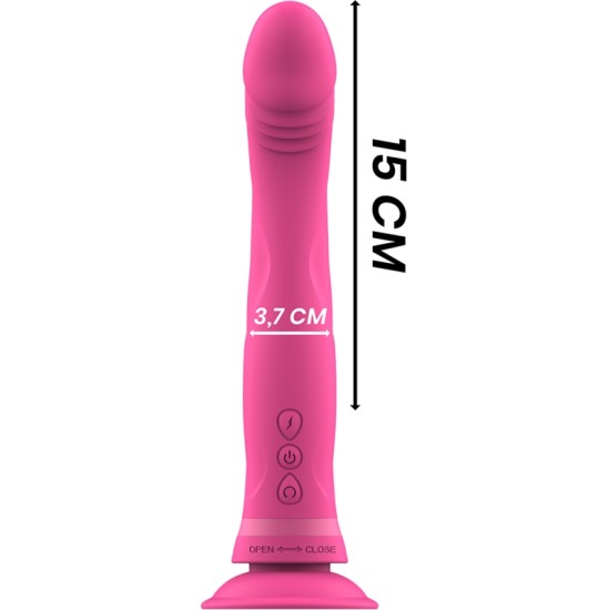 Intense Fun INTENSE™ – MICHELANGELO DILDO VIBRATORIAUS SILIKONINĖ ROŽINĖ