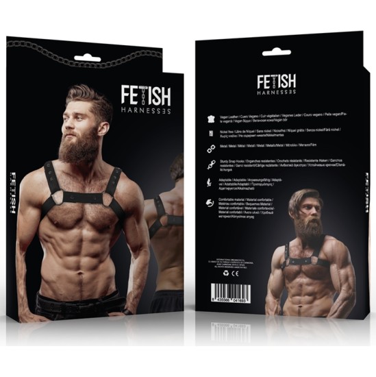 Fetish Submissive Attitude ADJUSTABLE NEOPRENE CHEST SPORTS HARNESS FOR MEN