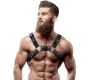 Fetish Submissive Attitude MEN'S ADJUSTABLE ECO-LEATHER CHEST BULLDOG HARNESS