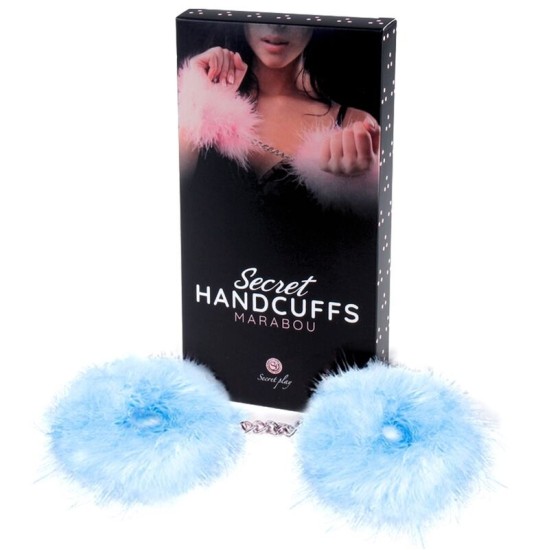 Secretplay 100% Fetish SECRETPLAY - BLUE LIGHT MARABOU HANDCUFFS