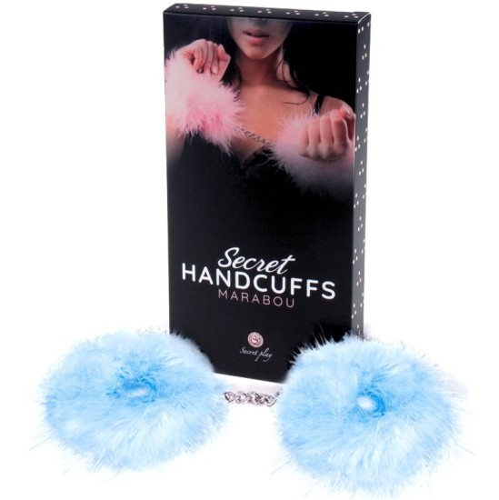 Secretplay 100% Fetish SECRETPLAY - BLUE LIGHT MARABOU HANDCUFFS