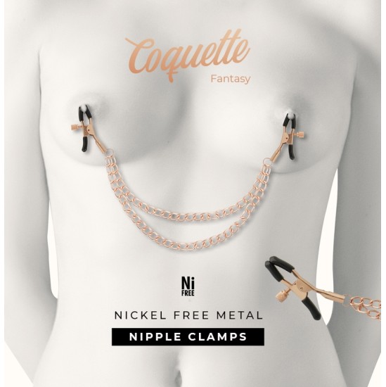 Coquette Fantasy COQUETTE CHIC DESIRE - FANTASY METAL NIPPLE CLIPS WITH CHAIN