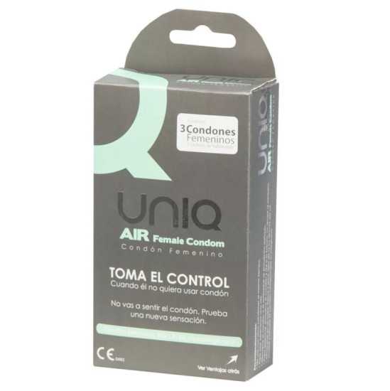 Uniq AIR LATEX FREE FEMALE CONDOM 3 UNITS