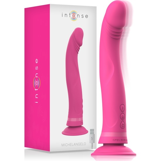 Intense Fun INTENSE™ – MICHELANGELO DILDO VIBRATORIAUS SILIKONINĖ ROŽINĖ