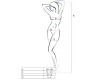 Passion Woman Bodystockings PASSION WOMAN BS057 WHITE BODYSTOCKING ONE SIZE
