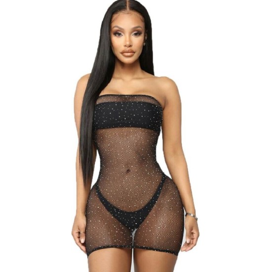 Queen Lingerie SHINNY-DRESS BODYSTOCKING SL