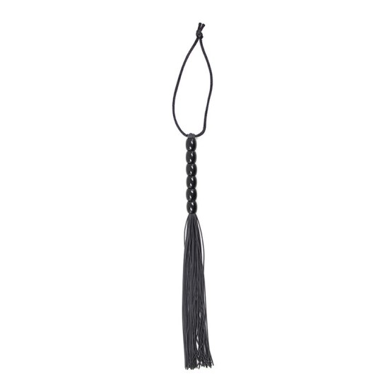 Ohmama Fetish RIBBED SILICONE HANDLE FLOGGER 22 CM