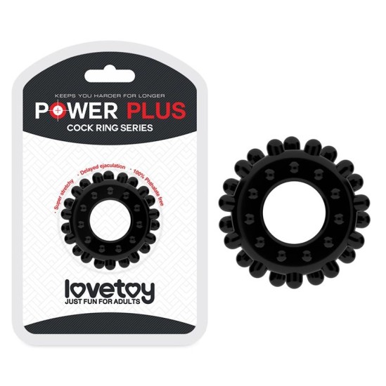 Lovetoy Кольцо для пениса Power Plus, черное