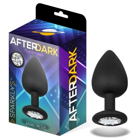 Afterdark Sparkly Butt Plug Silikona izmērs S 7,5 cm x 2,6 cm