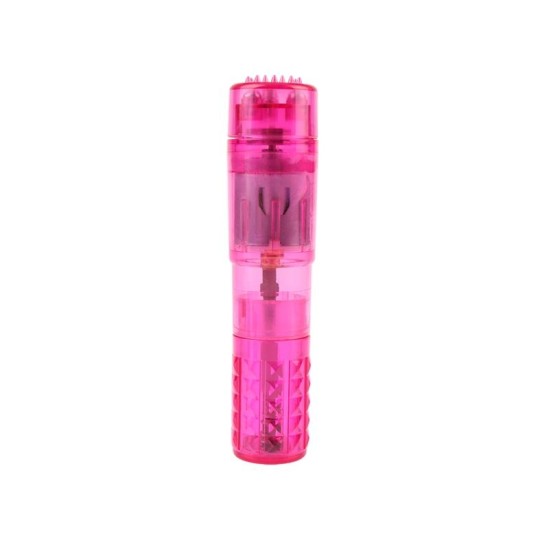 Chisa mini massager with 3 heads Pink