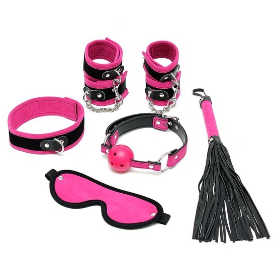 Bondage Play Rimba Complete Restraint Set 6 Pieces Rozā