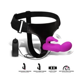 Harness Collection Latetobed Hymax Strap-On rakmed Multi-Speed Vibe koos jänese ja kaugjuhtimispuldiga
