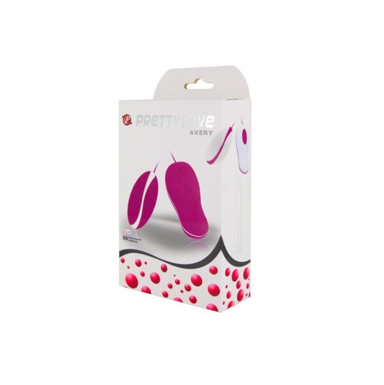 Prettylove Vibrating Egg Avery Pink and White