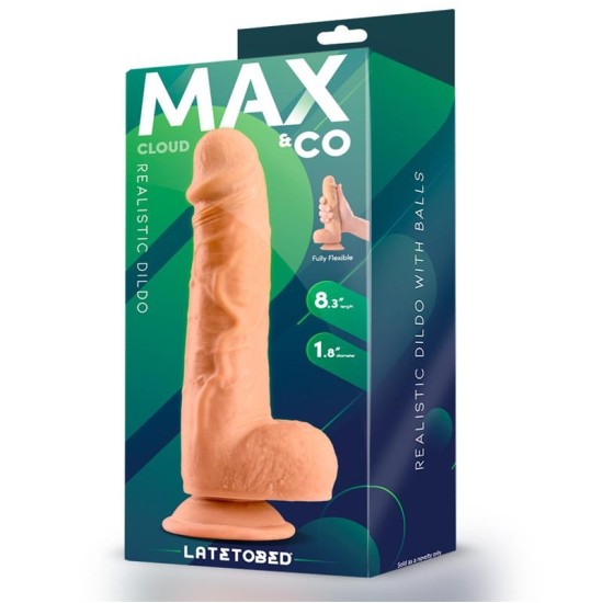 Max & Co Cloud Realistic Dildo with Testicles 8.3 Flesh