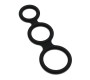 Latex Play Triple Cock Ring Black