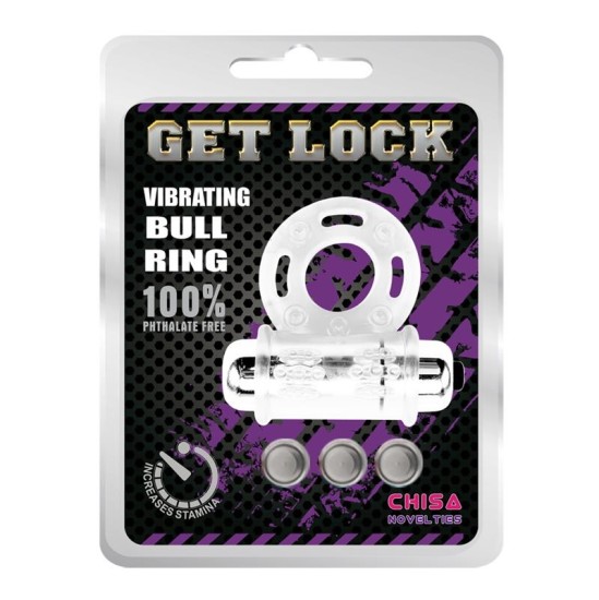 Chisa Vibrating Bull Ring-Clear