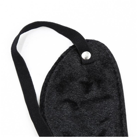 Latetobed Bdsm Line Fur Blindfold with 3 Rivets