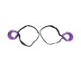 Bondage Play Wrist to Upper Leg Cuff Set Adjustable Purple