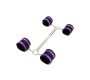 Bondage Play Spreader Bar with Detachable 4 Cuffs Purple