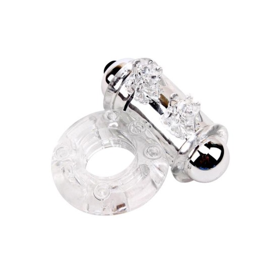 Chisa Vibrating Bull Ring-Clear