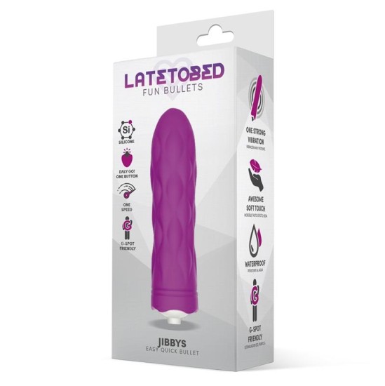 Latetobed Jibbys Easy Quick Vibrating Bullet Silicone Purple