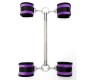 Bondage Play Spreader Bar with Detachable 4 Cuffs Purple