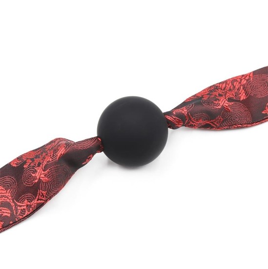 Latetobed Bdsm Line Silicone Ball Gag Red/Black