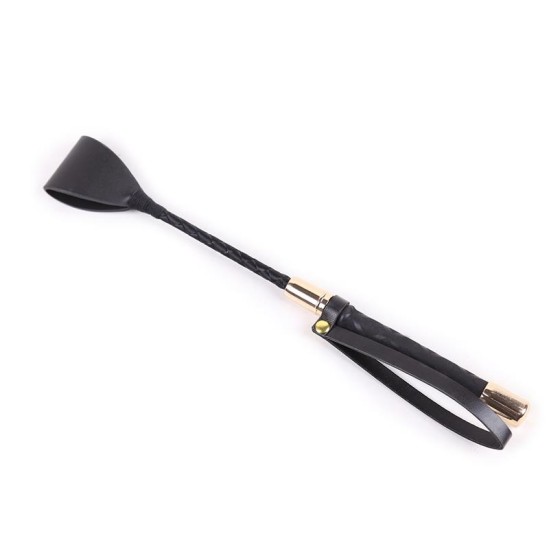 Latetobed Bdsm Line Classic Crop Black and Gold 30 cm