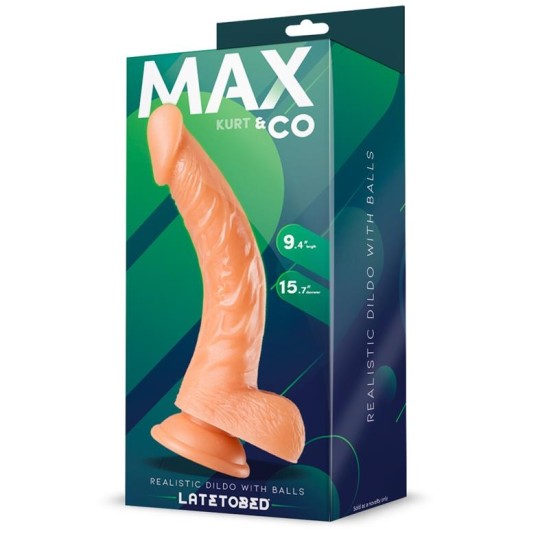 Max & Co Kurt Realistlik munandilihaga dildo 9,4 - 24 cm