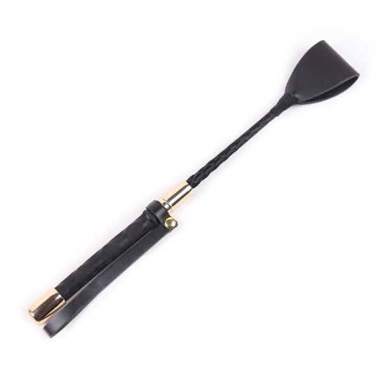 Latetobed Bdsm Line Classic Crop Black and Gold 30 cm