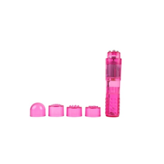 Chisa mini massager with 3 heads Pink