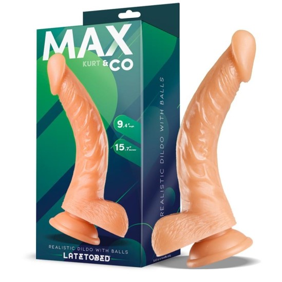 Max & Co Kurt Realistlik munandilihaga dildo 9,4 - 24 cm