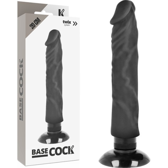 Basecock REALISTAS VIBRATORIUS 2-1 melns 20 CM