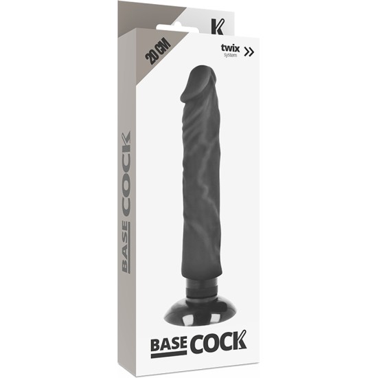 Basecock REALISTAS VIBRATORIUS 2-1 melns 20 CM